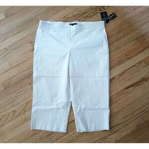 NEW Zac & Rachel The Ultimate Fit Women's 24W Pants White Coastal Stretchy Beach